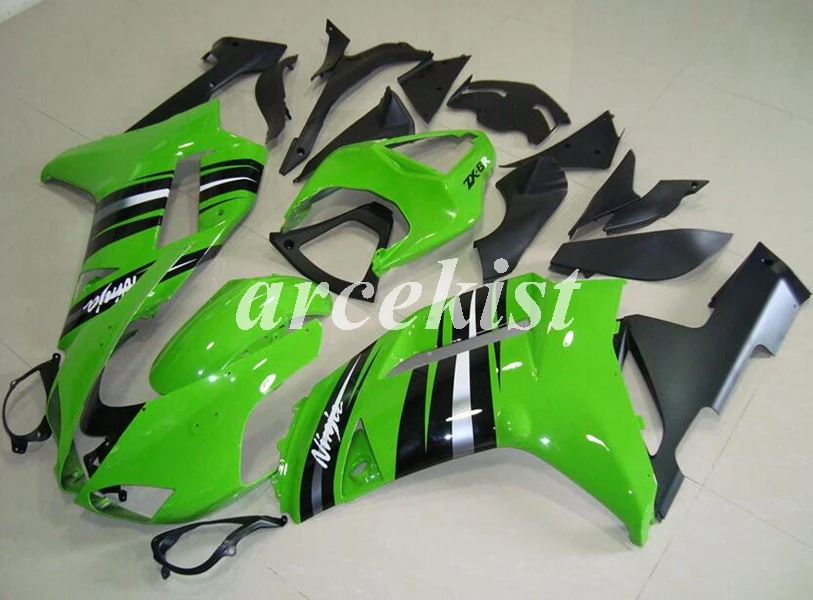 4 подарки ABS мотоцикл Полный обтекатели комплект подходит для Kawasaki ZX6R 2007 2008 ZX-6R 07 08 ниндзя 636 кузов набор синий