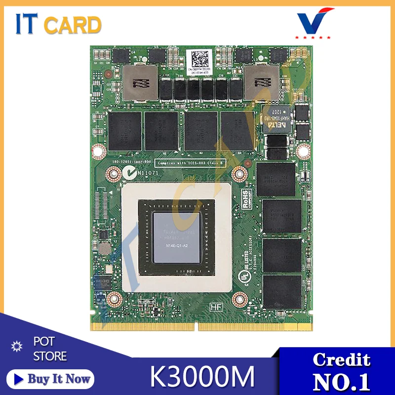 Quadro K3000M K3000 GDDR5 2GB Video Graphics Card
