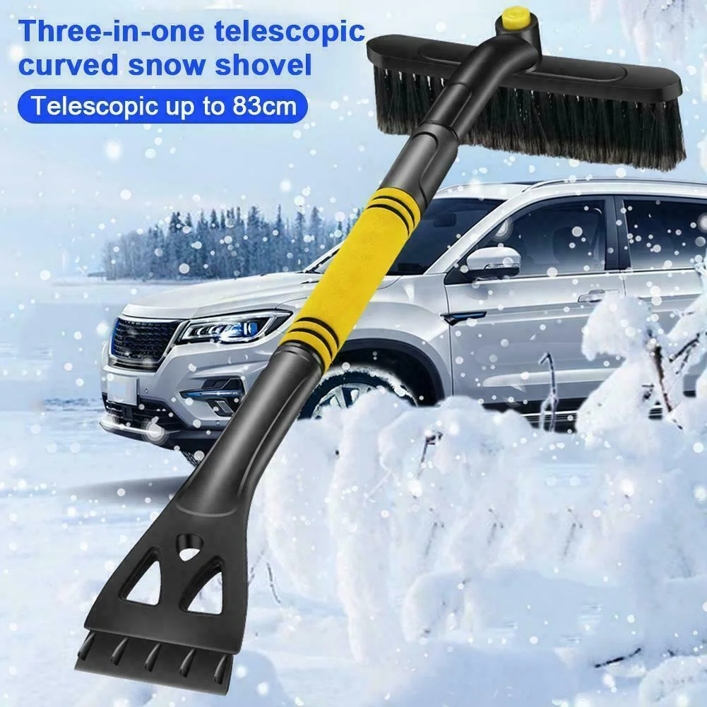 Скребок для льда, снега, автомобиля, окна, выдвижная лопата, щетка для удаления, скребковый инструмент C66