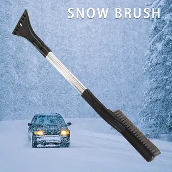

2-in-1 Car Windshield Snow Remove Tool Snow Brush Ice Scraper Removable Snow Cleaning Brush Tool For Vehicle Glass Scraping