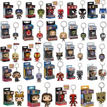 

FUNKO POP Avengers 4: Endgame Captain Marvel Venom Deadpool Iron man Keychain Action Figures Toys for Children Christmas Gift