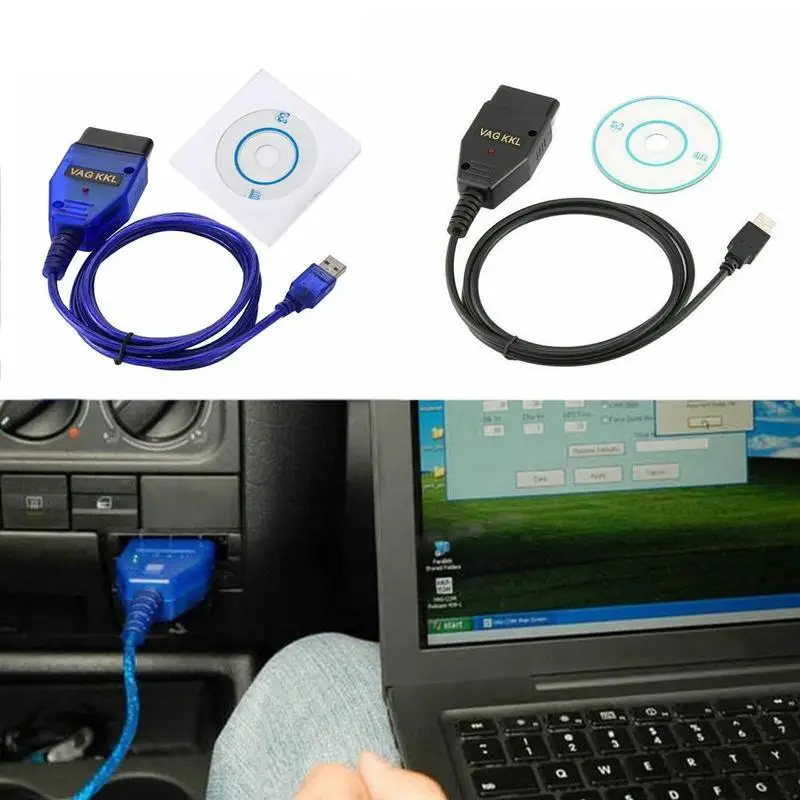 Автомобильный OBD2 USB VAG-COM KKL 409,1 интерфейсный кабель автомобильный диагностический сканер инструмент сканирования интерфейсный кабель для VW Audi Seat