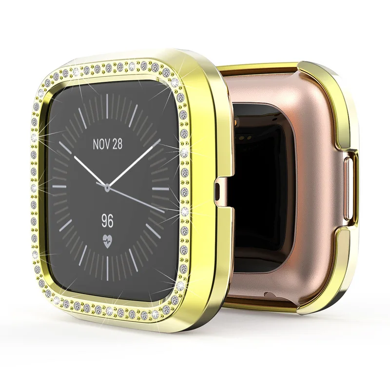 Bling Protector Case for Fitbit Versa 2 Women Girl Jewelry Crystal Diamond Watch Protection Bumper Cover for Fitbit Versa Lite Bling Protector Case for Fitbit Versa 2 Women Girl Jewelry Crystal Diamond Watch Protection Bumper Cover for Fitbit Versa Lite