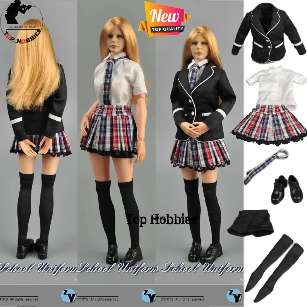Экшн-фигурка ZY Toys в масштабе 15-30 масштаб 1/6 аксессуар женская школьная форма
