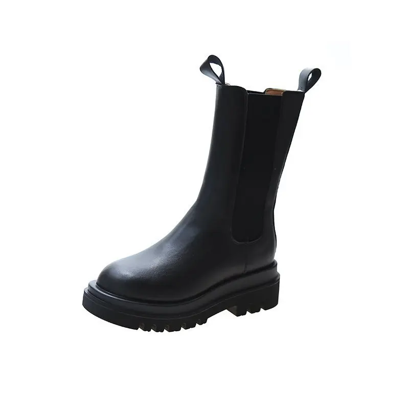 Fashion Boots Women's New Winter plus Velvet Lady's Large Product Mona Smoke Tube Boots Warm Short