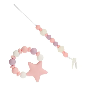 

1 Set Baby Pacifier Clip Bracelet Nipple Clamp Newborn Teether Pacifier Chain