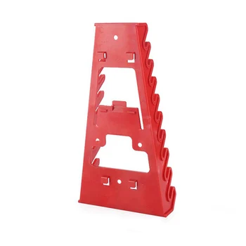 

Wrench Storage Box Red Multi-Slot Tool Hook Multi-Function Hole Plate Plastic Hook Wrench Bracket