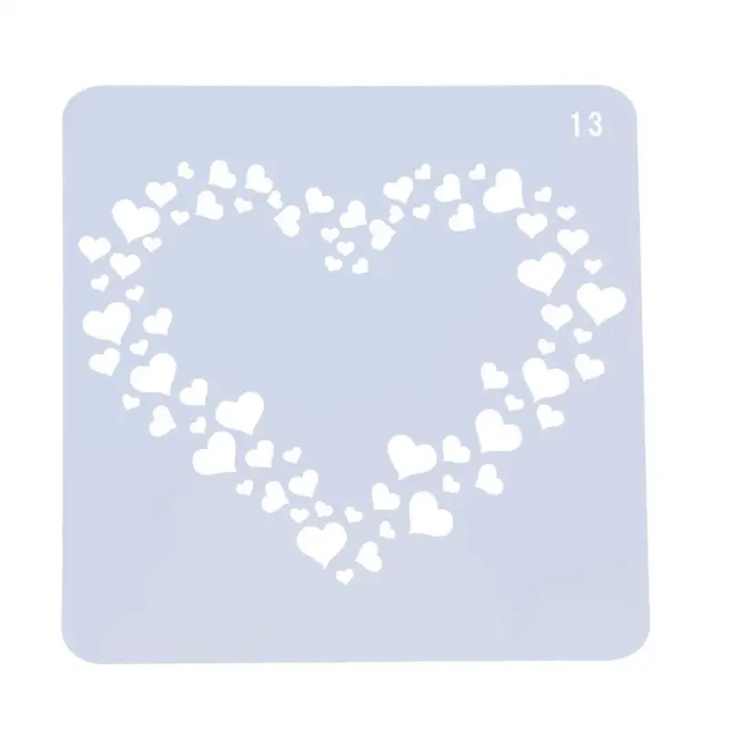 

Love Theme Lace Ruler Handwork Hollow Template DIY Photo Album Drawing Tool