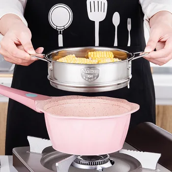 

Multi-specification Thickening Food Steaming Multi-layer Steamer 304 Stainless Steel with Double Ear Steamer Kitchen Tools