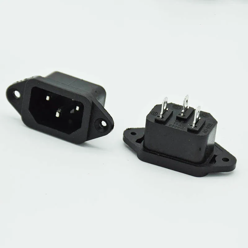 30 шт./лот IEC 320 C14 3 контакта с разъемом папа Панель Мощность на входе розетки