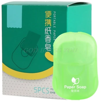 

100PCS Portable Disinfecting Soap Paper Washing Hand Bath Scented Soap Sheets for Home Travel Use