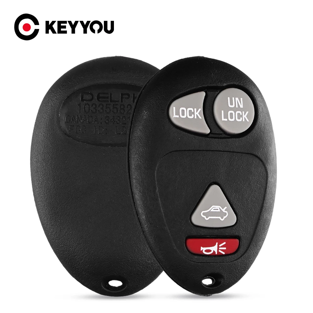 

KEYYOU 3+1 Buttons New Keyless Entry Remote Car Key Fob Replacement For GM/Chevy/Buick Rendezvous 2002 - 2007 With 3+1 Button