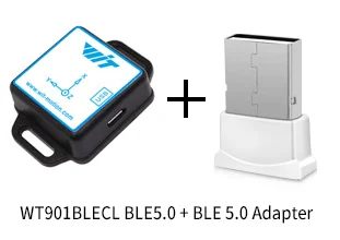 Черный Bluetooth BLE 5,0 Датчик WT901BLECL низкое потребление 3 оси Угол+ ускорение+ гироскоп+ магнитометр MPU9250 для ПК/IOS/Android - Цвет: Черный
