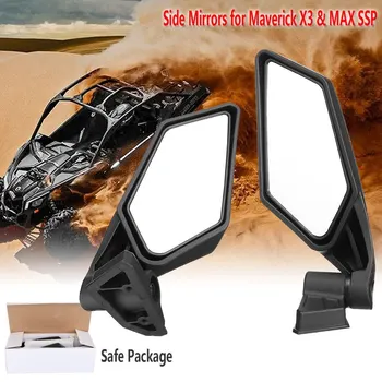 

Racing Side Mirrors Set for Can-Am Maverick UTV Off-road X3 2017 2018 Adjustable Mirrors for Maverick X3 for MAX SSP Hot