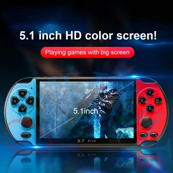 

X7 Plus Retro Mini Handheld Game Console 64Bit 5.1Inch HD Portable Handeld Game Player Built-in 3000+ Games Video Game Console