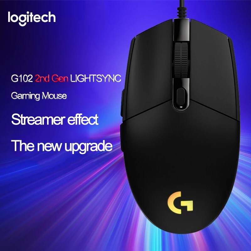 Игровая проводная мышь Logitech G102 LIGHTSYNC 2nd Gen оптическая игровая с поддержкой