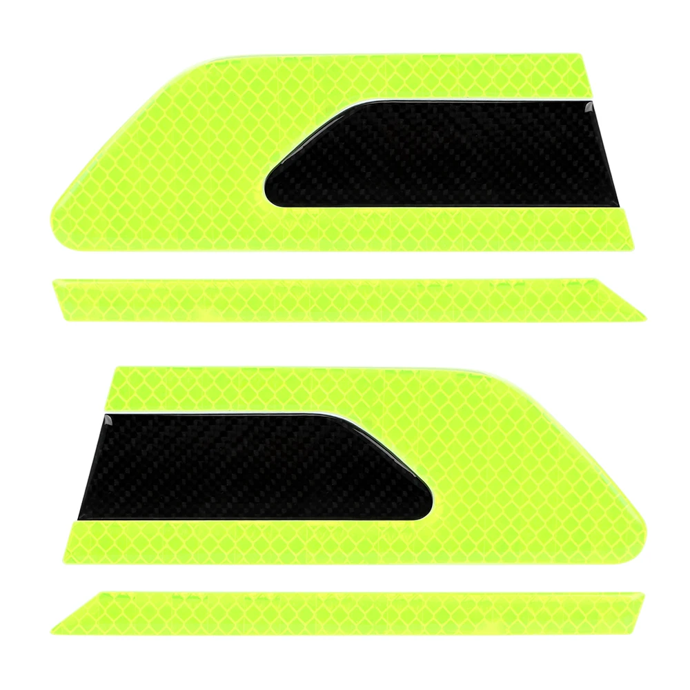 2 шт./компл. автомобильные отражающие наклейки Предупреждение ющая лента Авто Наклейка на дверь автомобиля-Стайлинг автомобиля бампер светоотражающие полосы - Цвет: Зеленый