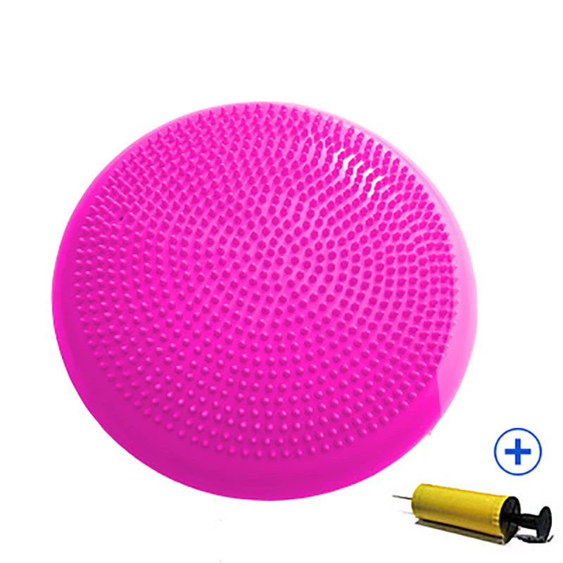 pink 33x33 см надувной коврик для йоги, массажный мяч, толстый взрывозащищенный балансировочный мяч, фитнес Подушка, балансировочный коврик - Цвет: pink