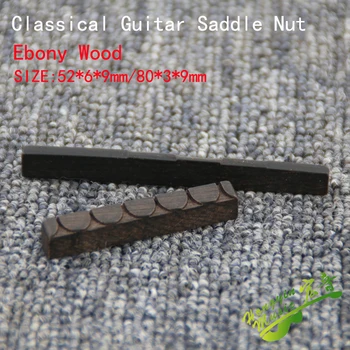 

1 Set African Ebony Bridge Pins Nail Nut Saddle Part For Classical Guitar High Quality Guitar Accessories
