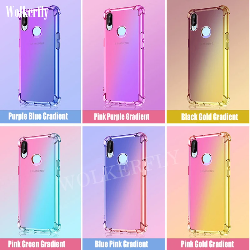

Gradient Shockproof Case For Samsung A10S A20E A30S A40 A50 A60 A70 A80 Galaxy A7 2018 S8 S9 s10e S10 Note 9 10 Plus m30s Cover