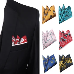 Mouchoir de poche carré en Polyester tissé pour homme, serviette de poitrine, motif de dessin animé, décontracté, pour Business, mariage 