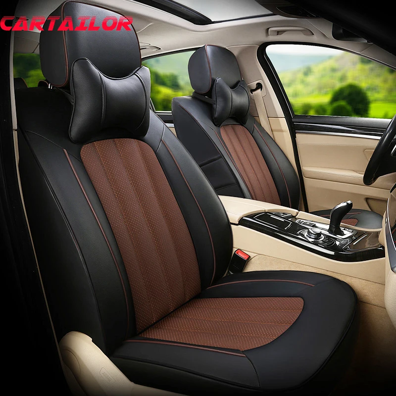 Cartailor Car Seat Covers Leather Cowhide Styling For Suzuki Grand