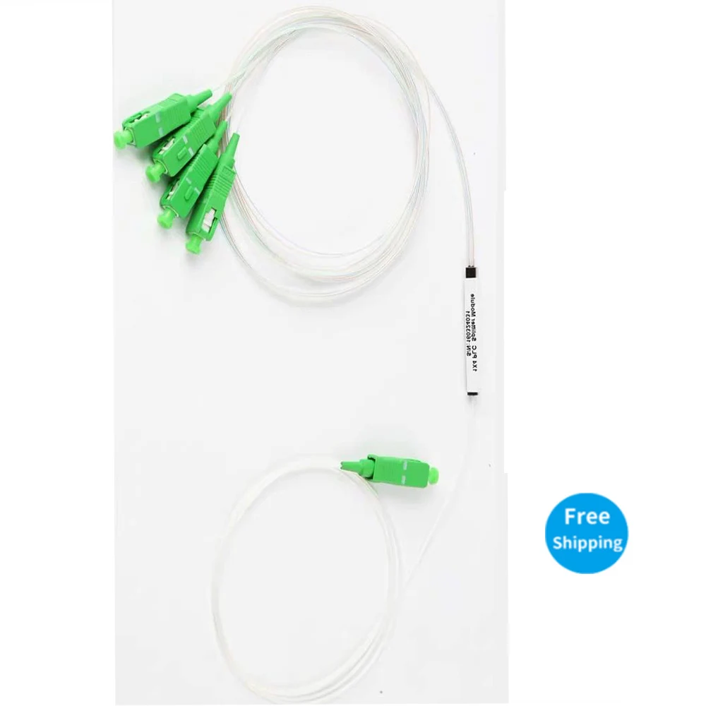 

SC APC 1X4 FTTH Fiber Optic Splitter PLC Optical Splitter FBT Optical Coupler Singlemode Simplex Steel PipeHigh stability High