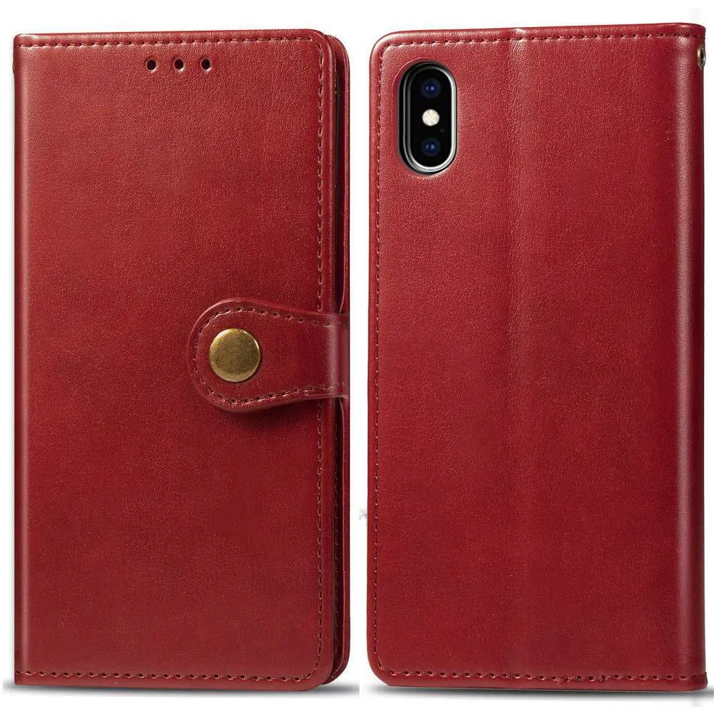 Кожаный флип чехол для телефона iPhone XS Max XR 8 7 Plus кошелек с держателем карт 6 6s X