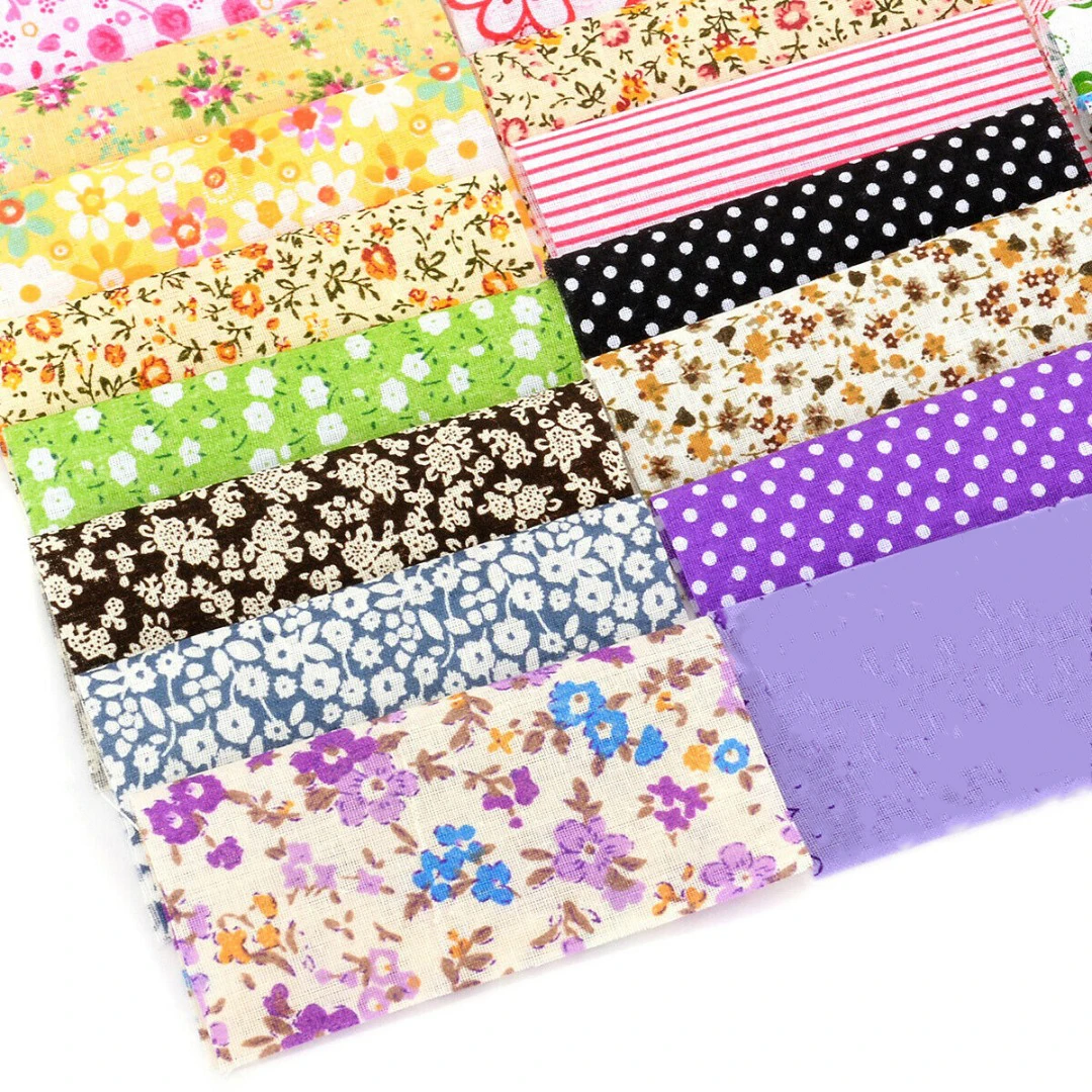 50PCS 10x10cm Square Floral Cloth DIY Quilting Garden Floral Style Cotton fabric Patchwork Plain Cloth For DIY Handcraft Sewing