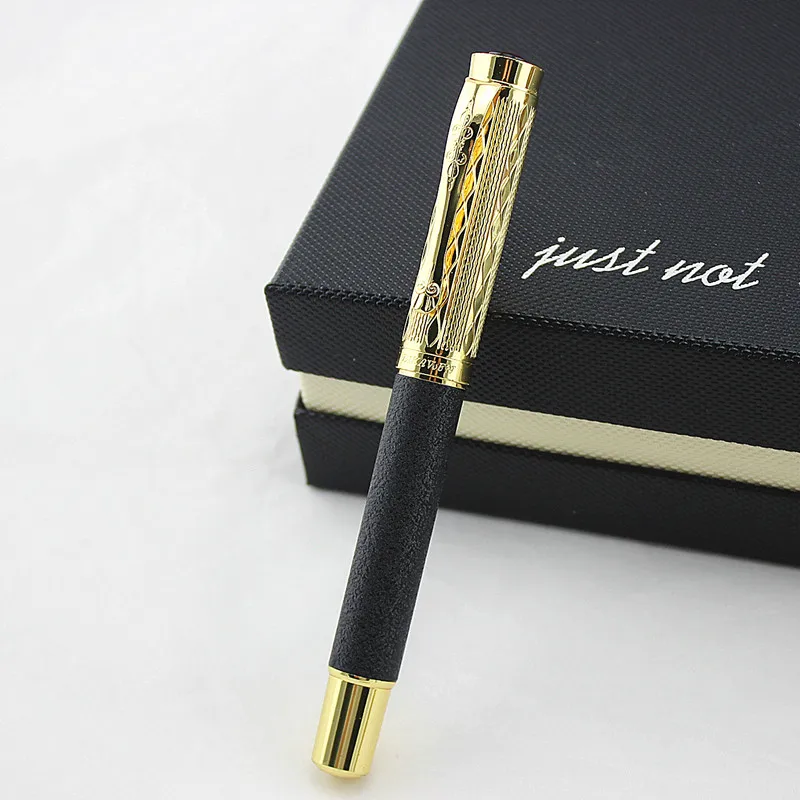 Полностью Металлическая брендовая Роскошная шариковая ручка с золотым зажимом 0