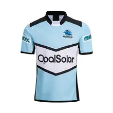 /19 LANSHARK Домашний Белый регби Реплика Джерси Вышивка Размер: S-3XL заказное имя и номер заказ 10 штук для 1 шт