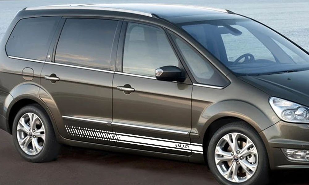 2 шт. автомобильные длинные боковые полосы наклейки для Ford Galaxy Автомобильная виниловая пленка Стайлинг украшения наклейки автомобильные принадлежности для тюнинга