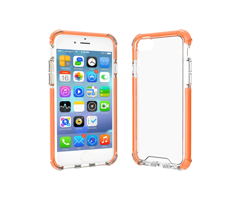 Анти капля акриловый чехол для телефона iPhone 6 6S TPU + PC 7 ударопрочный телефон задняя