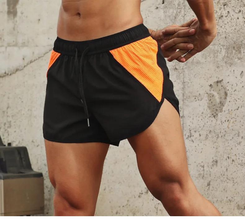 Мужские шорты для бега, для тренировок, для пробежек, короткие штаны, быстросохнущие, на молнии, с карманом, для марафона, спортивные, фитнес-шорты