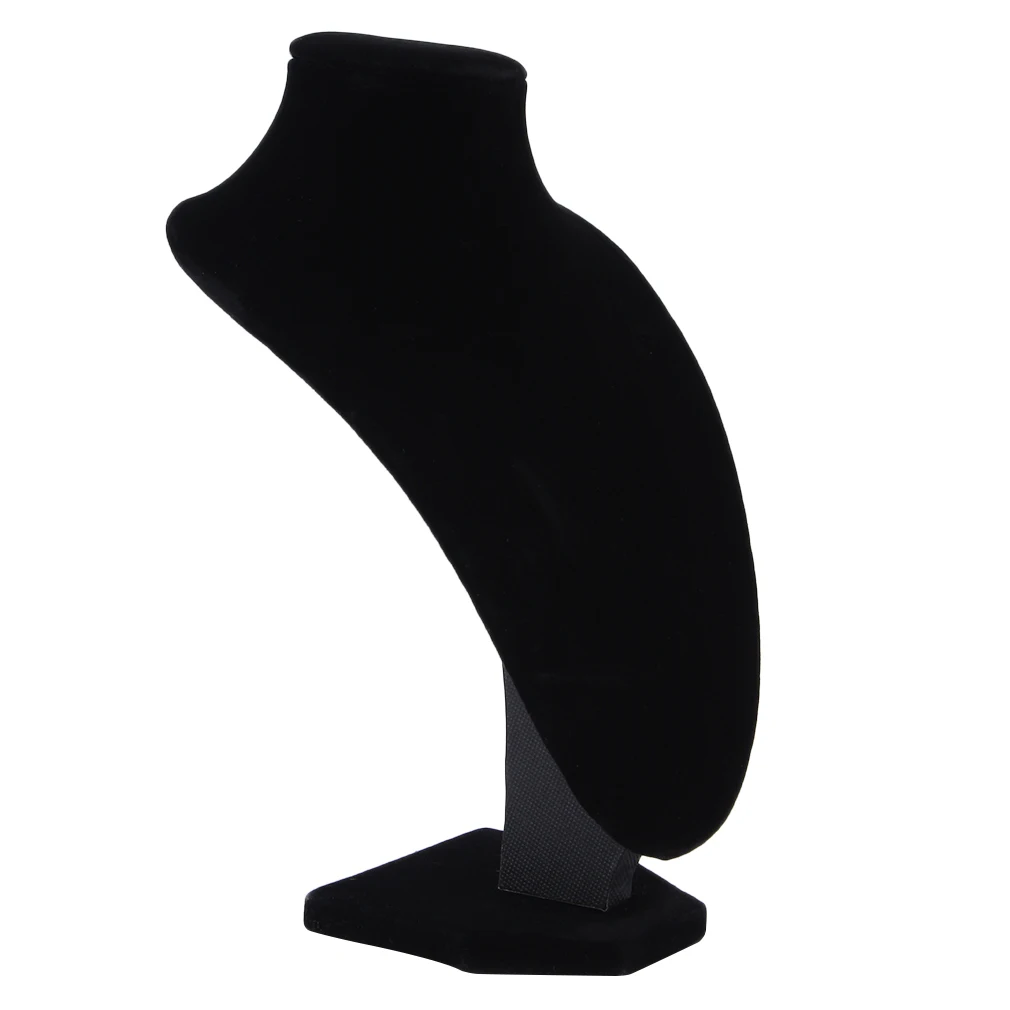 

2018 Small Size Necklace Bracelet Pendant Display Stand Rack Black Velvet Jewelry Holder Mannequin Choker Organizer Showcase