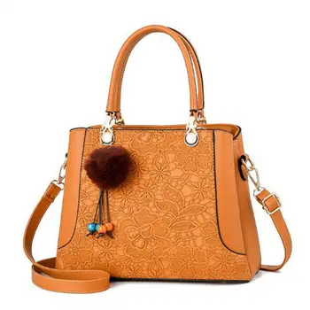 

Brand Fashion Embroidered Hairball Shopping Working Party Purse Casual Women Crossbody Messenger Bags Female Handbags