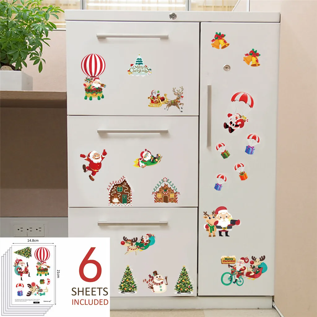 

Christmas DIY Decorative Stickers Christmas Wall Stickers Glass Stickers Fridge sticker