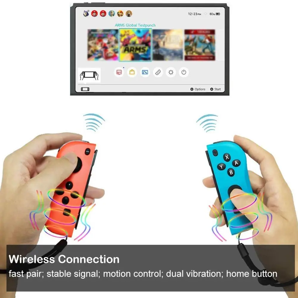 Геймпад светодиодный беспроводной Bluetooth джойстик для NS Switch консоли Joy-Con джойстик игровые контроллеры игровой коврик аксессуары для игр