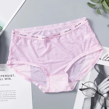 

Fashion Print Panties Female Shorts Underpants Women Panties Middle Waist Briefs