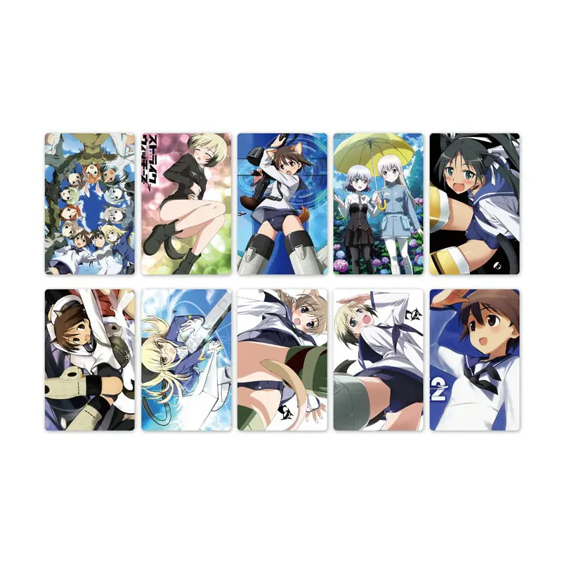 10 шт. аниме Strike Witches Card стикер s Водонепроницаемая крапленая карта наклейка Дети стикерные игрушки для детей коллекция подарок