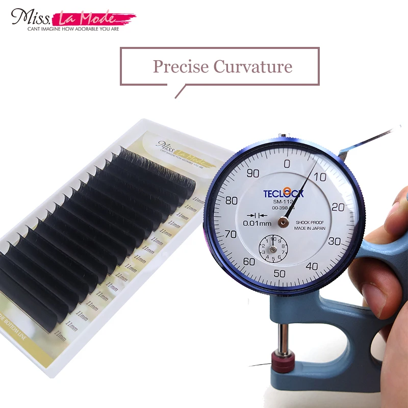 Misslamode All Size Mink Eyelashes 8-15mm Mix Individual Eyelashes 16rows Russian Volume Eyelashes Extension