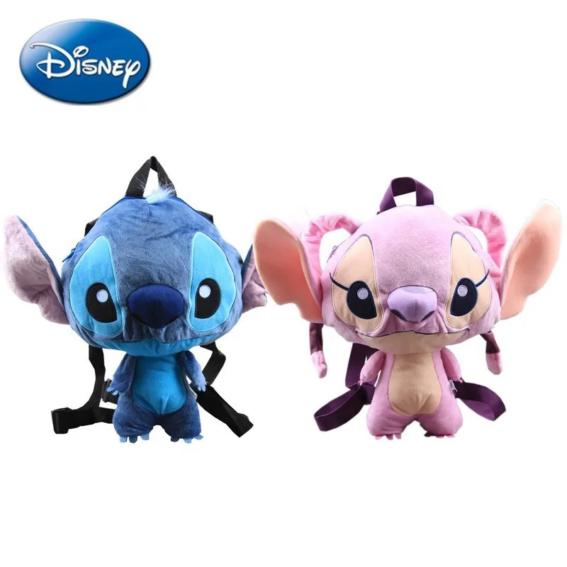 

32cm Disney Lilo & Stitch Soft Plush Backpack Anime Cartoon Figures Stuffed Doll Toys Children Schoolbag Kids Xmas Gift Toy