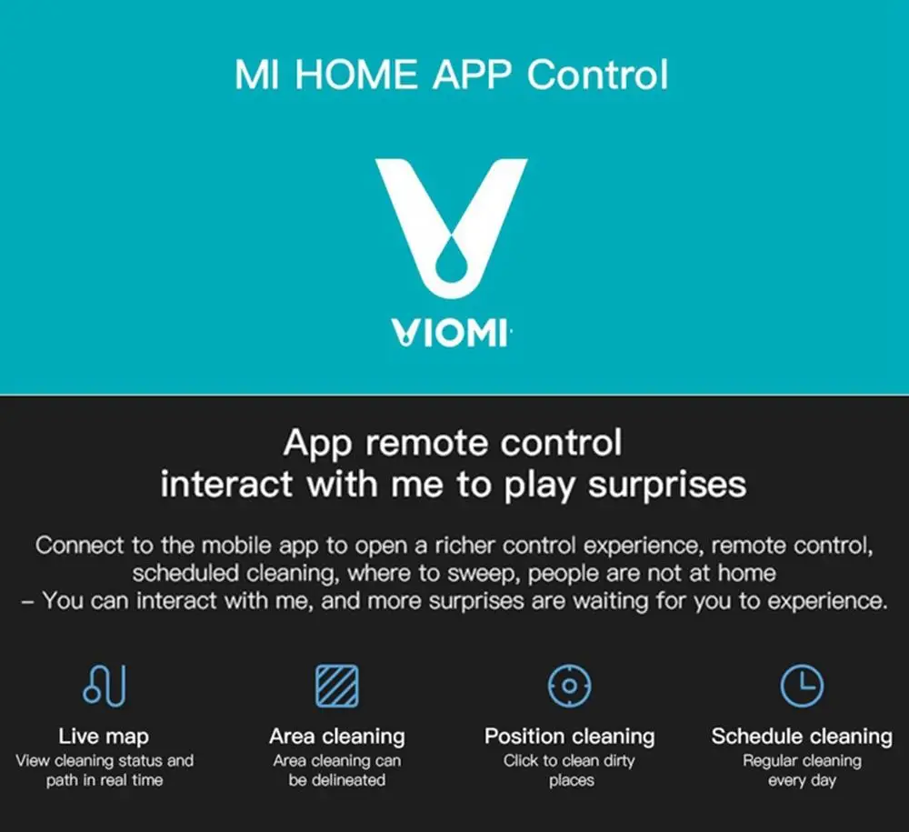 VIOMI Pro/V2 умный пылесос, умный бытовой пылесос, автоматическая мойка, влажная уборка, Wi-Fi подключение, приложение Contral