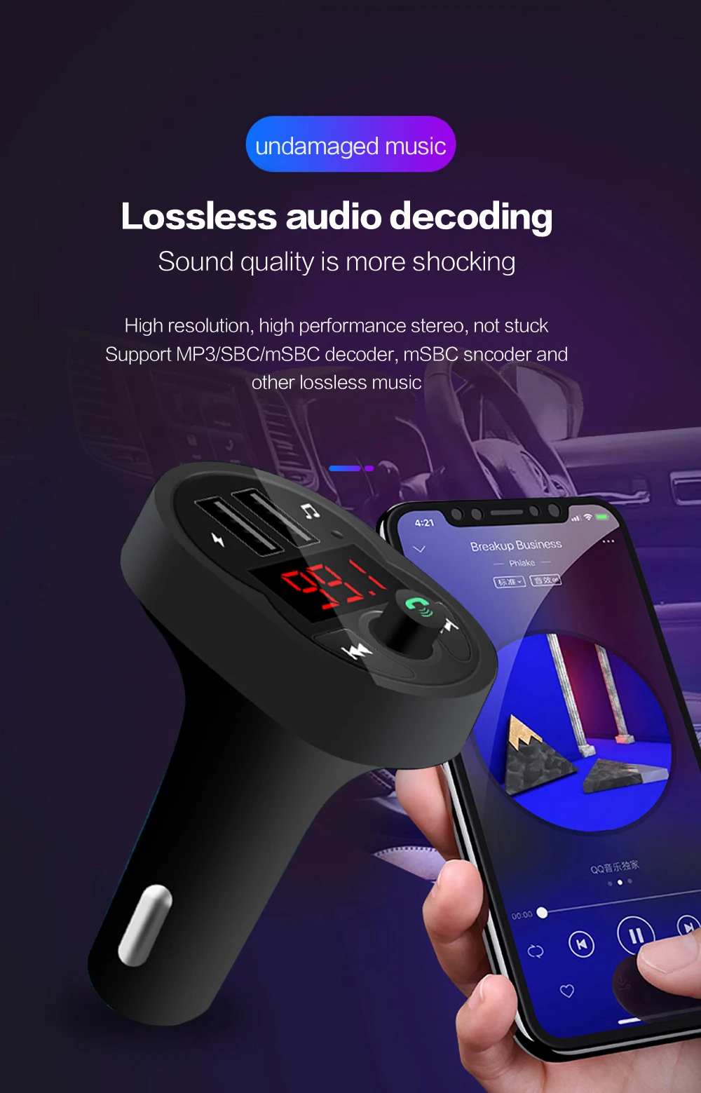 DEKEJI Автомобильный MP3-плеер Bluetooth приемник ABS Автомобильный плеер usb аудио Многофункциональный Универсальный U диск Универсальное зарядное устройство