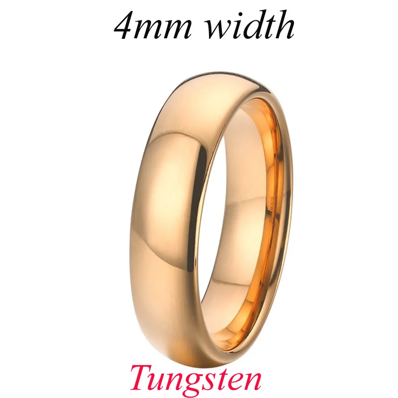 Обручальное кольцо для пары из карбида вольфрама, подарок для мужчин и женщин, розовое золото - Цвет основного камня: PVF1412R 4mm tun