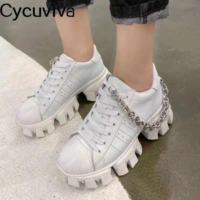 platform white runners