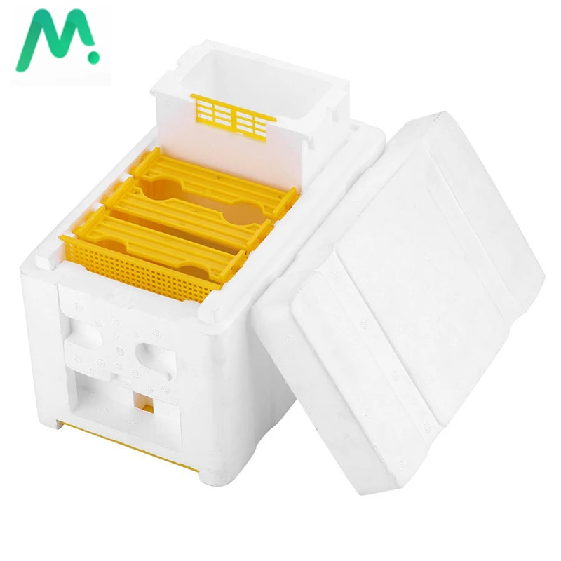 1 Set Queen Bee Rearing Mating Beehive Beekeeping Tools Foam Beehives Nuc Harvest Pollination BeesHive Box Beekeeper Suppliers beekeeping tools