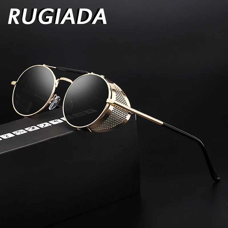 RUGIADA бренд 2019 новый роскошный металлический стимпанк Стиль Солнцезащитные очки