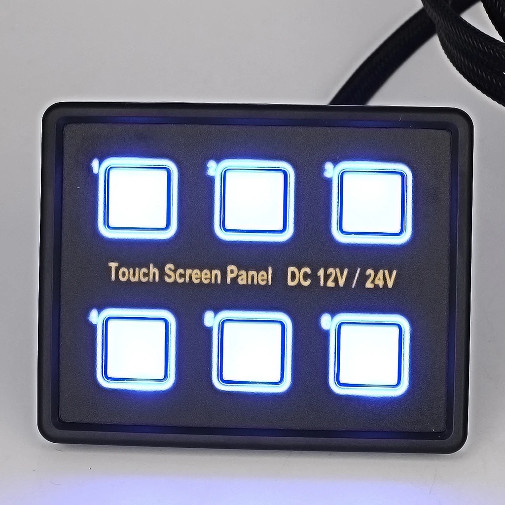 6 Gang морской сенсорный Панель переключатель Панель тонкий блок розжига/12 V 24V для Лодка Караван