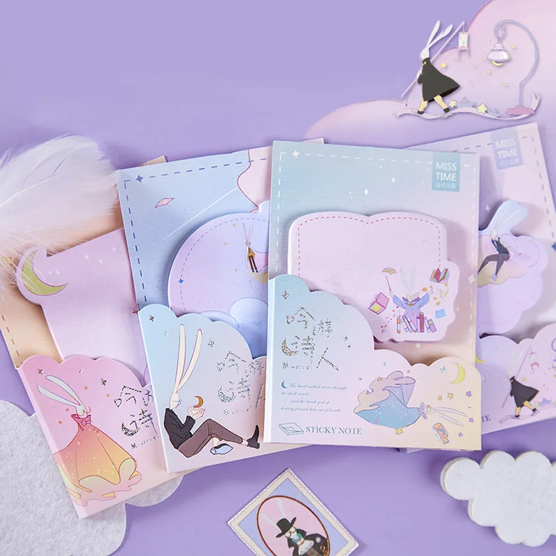 30 шт. Kawaii блокноты для записей в сказочном стиле милые липкие детей канцелярские